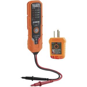 imageKlein Tools ET40VP Voltage Test Kit GFCI Receptacle Tester ACDC Voltage Tester Detects Common Electrical Wiring ProblemsDigital Tester Kit