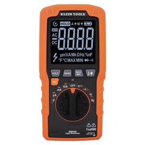 imageKlein Tools MM420 Digital Multimeter AutoRanging TRMS Multimeter 600V ACDC Voltage 10A ACDC Current 50 MOhms ResistanceSlim Meter