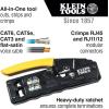 imageKlein Tools VDV001833 VDV ProTech Kit with Transport Case Cable Stripper Crimper Compression Connecters Cable Cutter DataTelephone PlugsTool Box  Prepare and Connect  Coax  RJ45  Twisted Pair
