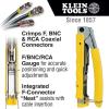 imageKlein Tools VDV001833 VDV ProTech Kit with Transport Case Cable Stripper Crimper Compression Connecters Cable Cutter DataTelephone PlugsTool Box  Prepare and Connect  Coax