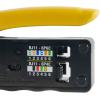 imageKlein Tools VDV226817 Modular Installation Kit Ratcheting CrimperStripper RJ11RJ45 Plugs CAT5e Connector for VoiceDataVideoCrimper  Data  Compact RJ45