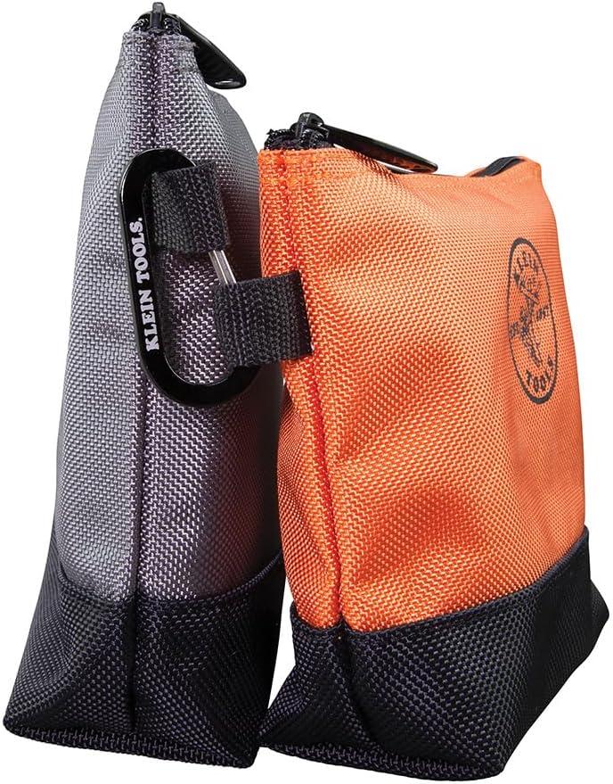 imageKlein Tools 80056 Tool Bag Storage Kit Made in USA 1680d StandUp and Canvas Zipper Pouches Assorted Colors 6Piece2Piece Pack of 2