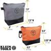 imageKlein Tools 80056 Tool Bag Storage Kit Made in USA 1680d StandUp and Canvas Zipper Pouches Assorted Colors 6Piece2Piece Pack of 2
