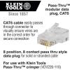 imageKlein Tools 80072 RJ45 Cable Tester Kit with LAN Scout Jr 2 Coax Crimper  Stripper  Cutter Tool and 50Pack PassThru Modular Data PlugsCable Tester Kit