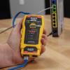 imageKlein Tools 80093 Cable Tester VDV LAN Kit with LAN Tester Pass Thru Crimper CAT6CAT5e Plugs and Strain Relief Boots 5PieceTester