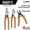 imageKlein Tools 9416R 1000V Insulated Plier and Wire Stripper Tool Kit Made in USA SideCutter DiagonalCutter and Wire Stripper 3Piece3Piece Kit