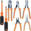 imageKlein Tools 9418R 1000V Insulated Tool Set with Side Cutter DiagonalCutter LongNose Pliers 2 Screwdrivers and Wire Stripper 6Piece7Piece
