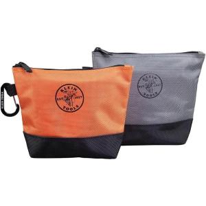 imageKlein Tools 80056 Tool Bag Storage Kit Made in USA 1680d StandUp and Canvas Zipper Pouches Assorted Colors 6Piece2Piece