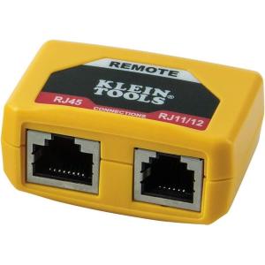 imageKlein Tools 80093 Cable Tester VDV LAN Kit with LAN Tester Pass Thru Crimper CAT6CAT5e Plugs and Strain Relief Boots 5PieceReplacement Remote