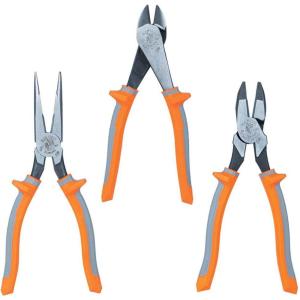 imageKlein Tools 9418R 1000V Insulated Tool Set with Side Cutter DiagonalCutter LongNose Pliers 2 Screwdrivers and Wire Stripper 6Piece3Piece