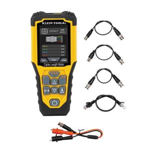 imageKlein Tools VDV001819 Tool Set Cable Installation Test Set with Crimpers Scout Pro 3 Cable Tester Snips Punchdown Tool Case 6PieceCable Length Meter