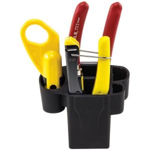 imageKlein Tools VDV011852 Coax Cable Installation Kit With Hip Pouch Includes Cable CutterRadial StripperCompression Crimper