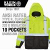 imageKlein Tools 60380 Bomber Jacket HighVisibility Reflective Winter Jacket 220Gram Insulation for Superior Warmth ANSI Compliant XXL