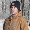 imageKlein Tools 60569 Heavy Knit Hat with Wide Cuff Black One Size Fits Most Leather Logo
