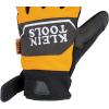 imageKlein Tools 60621 Gloves Thinsulate Lined Thermal Winter Weather Work Gloves Hook and Loop Wrist Closure Size XL Knit OrangeBlack FabricMedium
