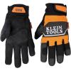 imageKlein Tools 60621 Gloves Thinsulate Lined Thermal Winter Weather Work Gloves Hook and Loop Wrist Closure Size XL Knit OrangeBlack FabricMedium