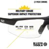 imageKlein Tools 60159 Safety Glasses PPE Protective Eyewear with Semi Frame Scratch Resistant and AntiFog Clear LensClearGray Lens