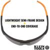 imageKlein Tools 60159 Safety Glasses PPE Protective Eyewear with Semi Frame Scratch Resistant and AntiFog Clear LensGray Lens