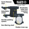 imageKlein Tools 60344 Knee Pads Hinged Gel Knee Pads with Slip Resistant Rubber Caps QuickRelease Clips and Adjustable Straps BlackNonmarring