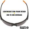 imageKlein Tools 60536 Safety Glasses Professional PPE Protective Eyewear with Semi Frame Scratch Resistant and AntiFog IndoorOutdoor LensGray Lens