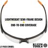 imageKlein Tools 60536 Safety Glasses Professional PPE Protective Eyewear with Semi Frame Scratch Resistant and AntiFog IndoorOutdoor LensGray Lens Combo Pack