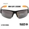 imageKlein Tools 60536 Safety Glasses Professional PPE Protective Eyewear with Semi Frame Scratch Resistant and AntiFog IndoorOutdoor LensGray Lens Combo Pack