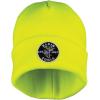 imageKlein Tools 60568 Heavy Knit Hat with Wide Cuff Yellow One Size Fits Most Vintage Patch Logo