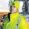 imageKlein Tools 60568 Heavy Knit Hat with Wide Cuff Yellow One Size Fits Most Vintage Patch Logo