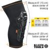 imageKlein Tools 60611 Knee Pads Heavy Duty Padded Knee Sleeves Breathable Mesh Back Elastic Cuff with SlipResistant Silicone Black LXLLXL