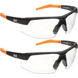 imageKlein Tools 60159 Safety Glasses PPE Protective Eyewear with Semi Frame Scratch Resistant and AntiFog Clear LensClear Lens