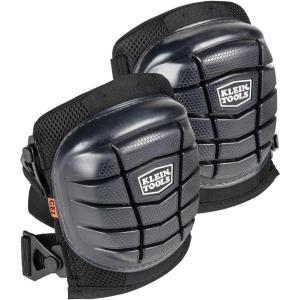 imageKlein Tools 60184 Knee Pads Lightweight Gel Knee Pads with Slip Resistant Rubber Caps and Adjustable Straps Great for Construction Black