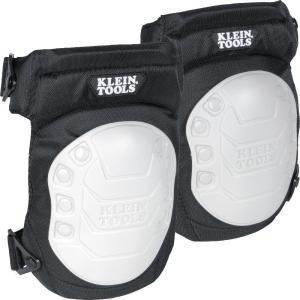 imageKlein Tools 60344 Knee Pads Hinged Gel Knee Pads with Slip Resistant Rubber Caps QuickRelease Clips and Adjustable Straps BlackNonmarring