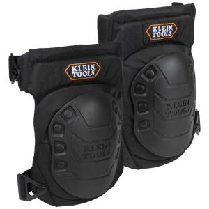 imageKlein Tools 60344 Knee Pads Hinged Gel Knee Pads with Slip Resistant Rubber Caps QuickRelease Clips and Adjustable Straps BlackStandard