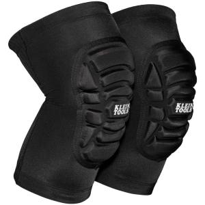 imageKlein Tools 60614 Knee Pads Lightweight Padded Knee Sleeves Breathable Mesh Back Elastic Cuff with SlipResistant Silicone SM BlackSM