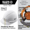 imageKlein Tools 60100 Hard Hat NonVented Cap Style Padded SelfWicking OdorResistant Sweatband Tested up to 20kV White