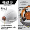 imageKlein Tools 60107 Hard Hat Light NonVented Cap Style Padded SelfWicking OdorResistant Sweatband Tested up to 20kV White