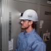 imageKlein Tools 60107RL Hard Hat Rechargeable Headlamp NonVented Cap Style Padded SelfWicking OdorResistant Sweatband Tested up to 20kVWhite