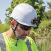 imageKlein Tools 60146 Safety Helmet NonVented Rechargeable Headlamp Tested to Tough Industrial Hard Hat Safety Standards WhiteWhite