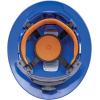 imageKlein Tools 60400 Hard Hat NonVented Full Brim Style Padded SelfWicking OdorResistant Sweatband Tested up to 20kV WhiteBlue