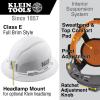 imageKlein Tools 60400 Hard Hat NonVented Full Brim Style Padded SelfWicking OdorResistant Sweatband Tested up to 20kV WhiteWhite