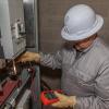 imageKlein Tools 60400 Hard Hat NonVented Full Brim Style Padded SelfWicking OdorResistant Sweatband Tested up to 20kV WhiteWhite