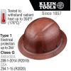 imageKlein Tools 60452 Hard Hat Full Brim Class G KONSTRUCT Series Hard Hat SweatWicking Sweatband Top Pad BrownHard Hat