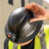 imageKlein Tools 60512 Hard Hat K12 Series Carbon Fiber Full Brim Rechargeable Headlamp Vented Class C Type 1 Titan