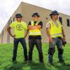 imageKlein Tools 60514 Hard Hat K12 Series Carbon Fiber Full Brim Rechargeable Headlamp Vented Class C Type 1 Spartan