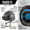 imageKlein Tools 60517 Safety Helmet Vented Class C with Rechargeable Lamp and Chin Strap Premium KARBN Pattern Adjustable Vents