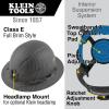 imageKlein Tools Hard Hat NonVented Full Brim Premium KARBN Pattern Class E Tested up to 20kV Padded SweatWicking Sweatband Top PadHard Hat