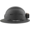 imageKlein Tools Hard Hat NonVented Full Brim Premium KARBN Pattern Class E Tested up to 20kV Padded SweatWicking Sweatband Top PadHard Hat wRechargeable Light
