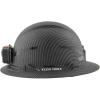 imageKlein Tools Hard Hat NonVented Full Brim Premium KARBN Pattern Class E Tested up to 20kV Padded SweatWicking Sweatband Top PadHard Hat wRechargeable Light