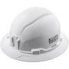 imageKlein Tools 60400 Hard Hat NonVented Full Brim Style Padded SelfWicking OdorResistant Sweatband Tested up to 20kV WhiteWhite