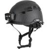 imageKlein Tools 60517 Safety Helmet Vented Class C with Rechargeable Lamp and Chin Strap Premium KARBN Pattern Adjustable Vents